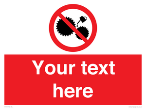 Custom No Oiling Sign